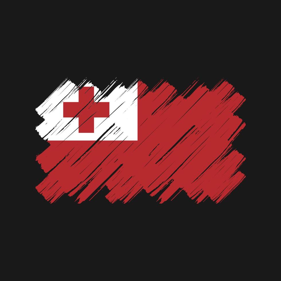 Tonga Flag Brush Strokes. National Flag vector