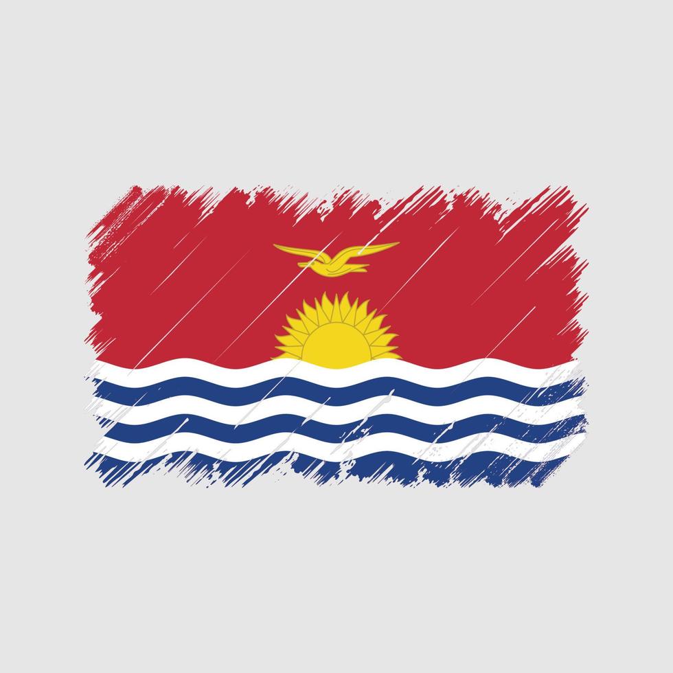 Kiribati Flag Brush Strokes. National Flag vector