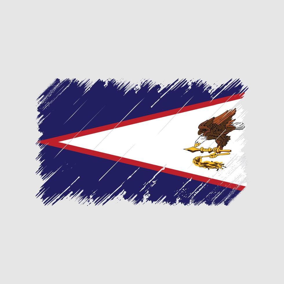 American Samoa Flag Brush Strokes. National Flag vector