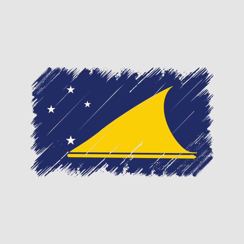 Tokelau Flag Brush Strokes. National Flag vector