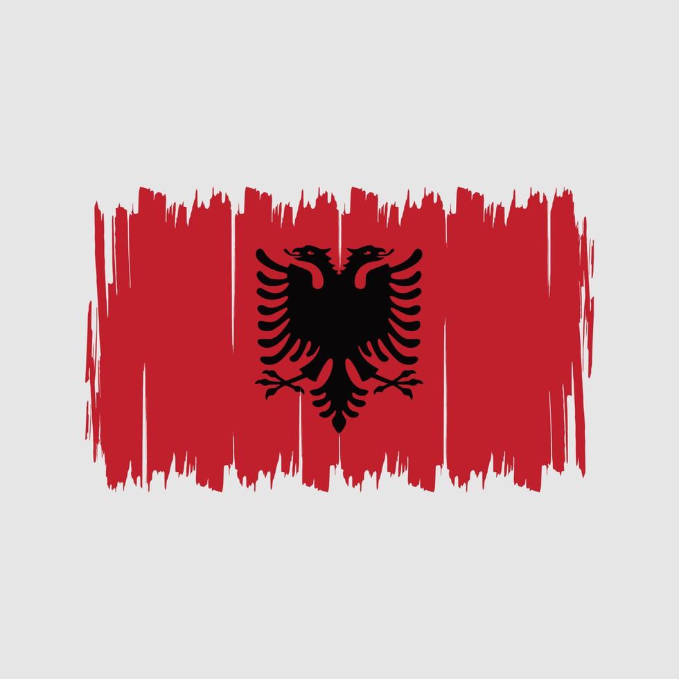 Albania Flag Brush. National Flag vector