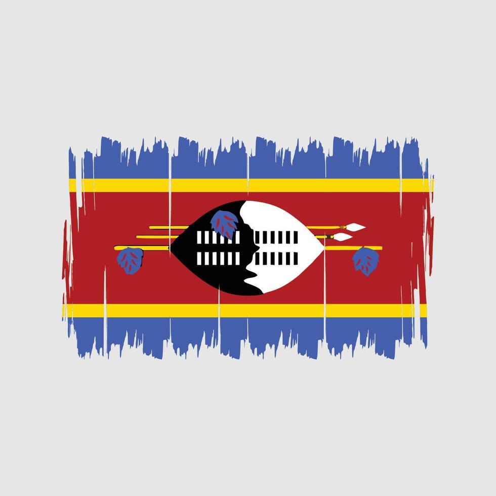 cepillo de bandera de swazilandia. bandera nacional vector