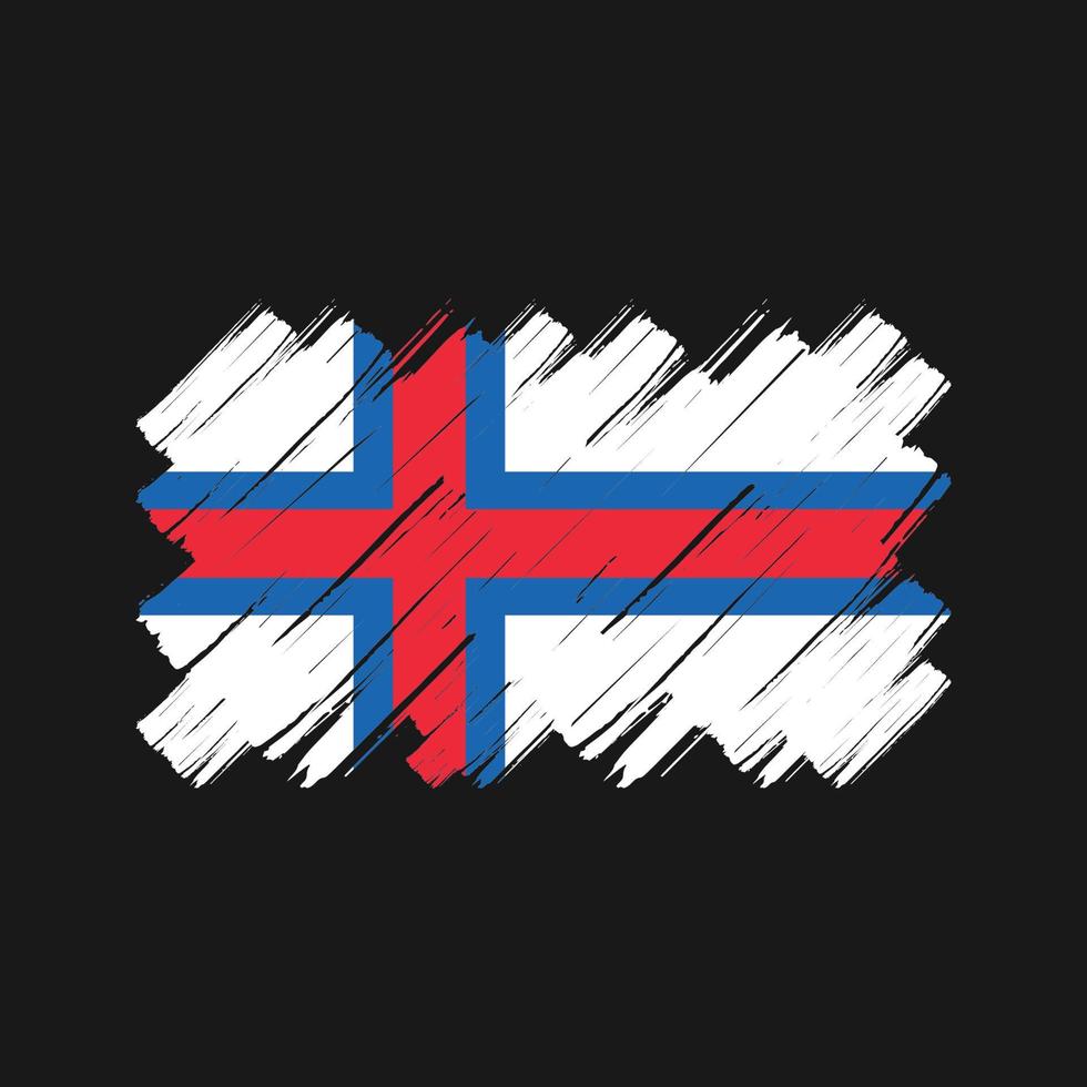 Faroe Islands Flag Brush Strokes. National Flag vector