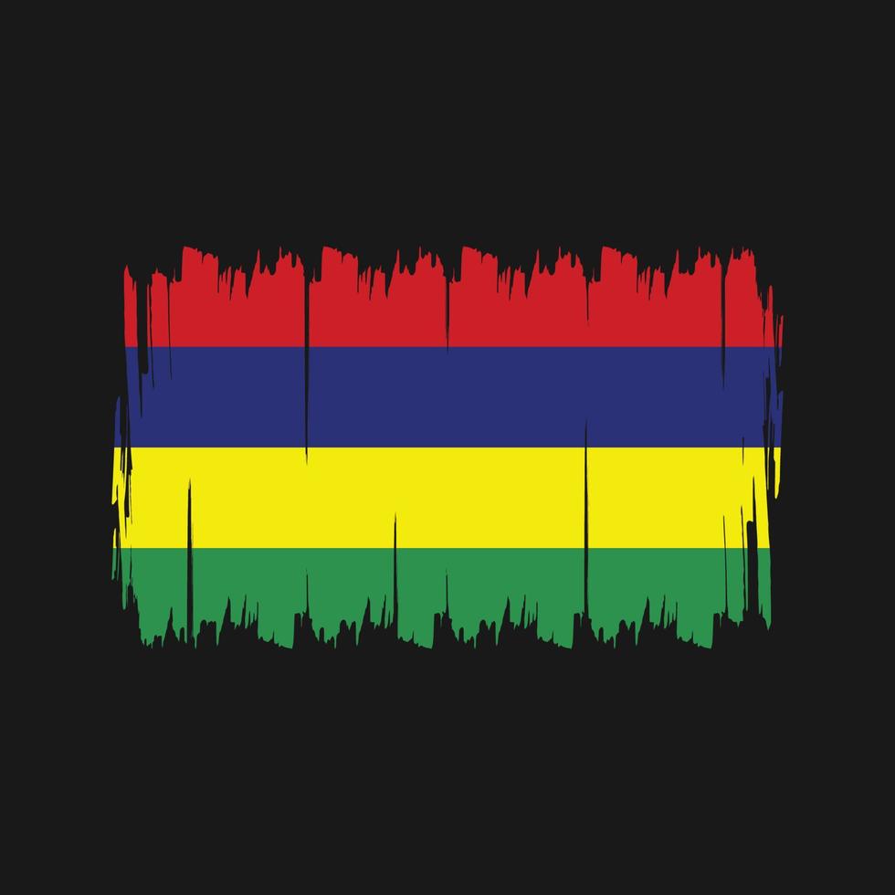 Mauritius Flag Brush. National Flag vector