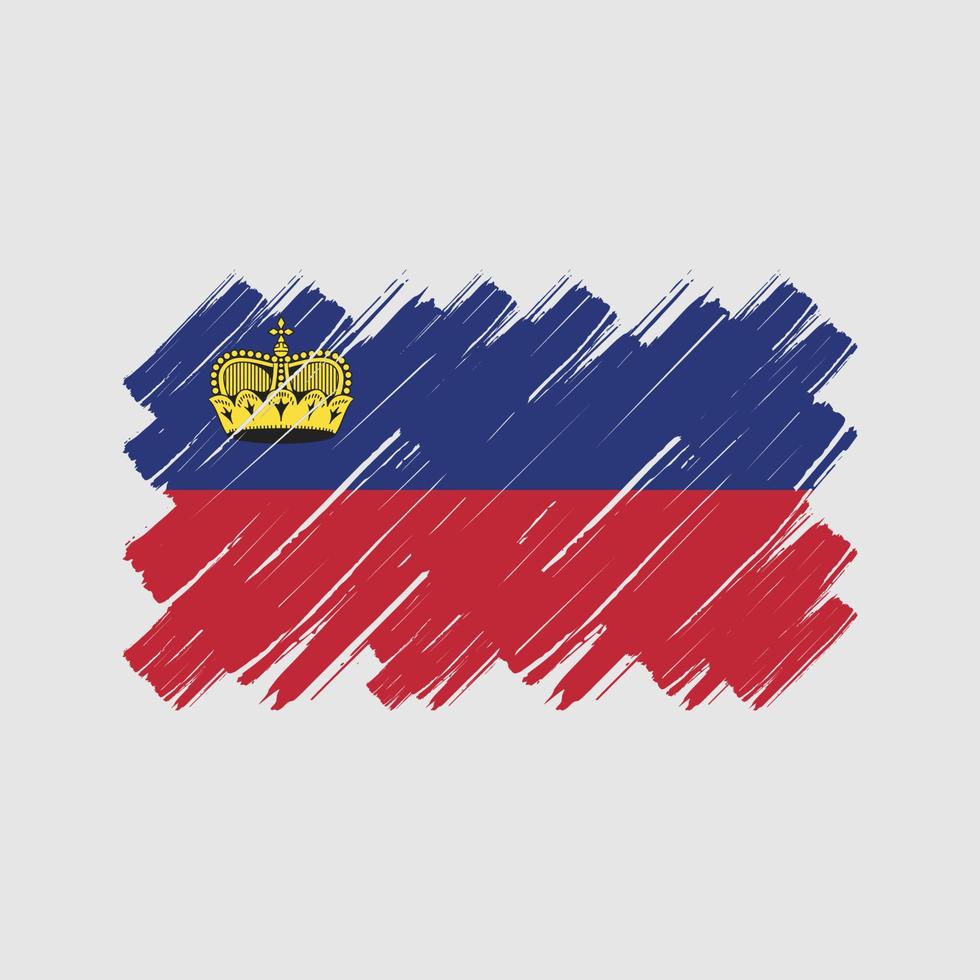 trazos de pincel de bandera de liechtenstein. bandera nacional vector