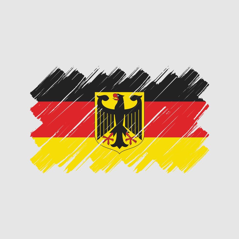 trazos de pincel de bandera de alemania. bandera nacional vector