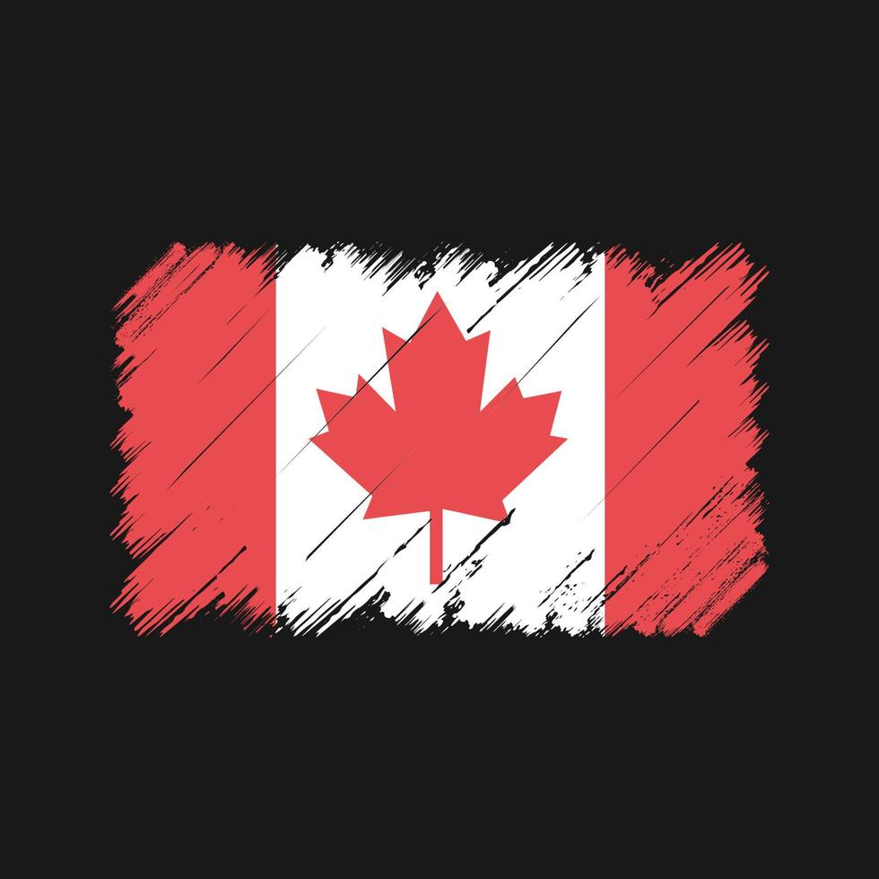 Canada Flag Brush Strokes. National Flag vector