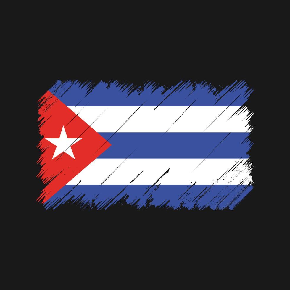 Cuba Flag Brush Strokes. National Flag vector