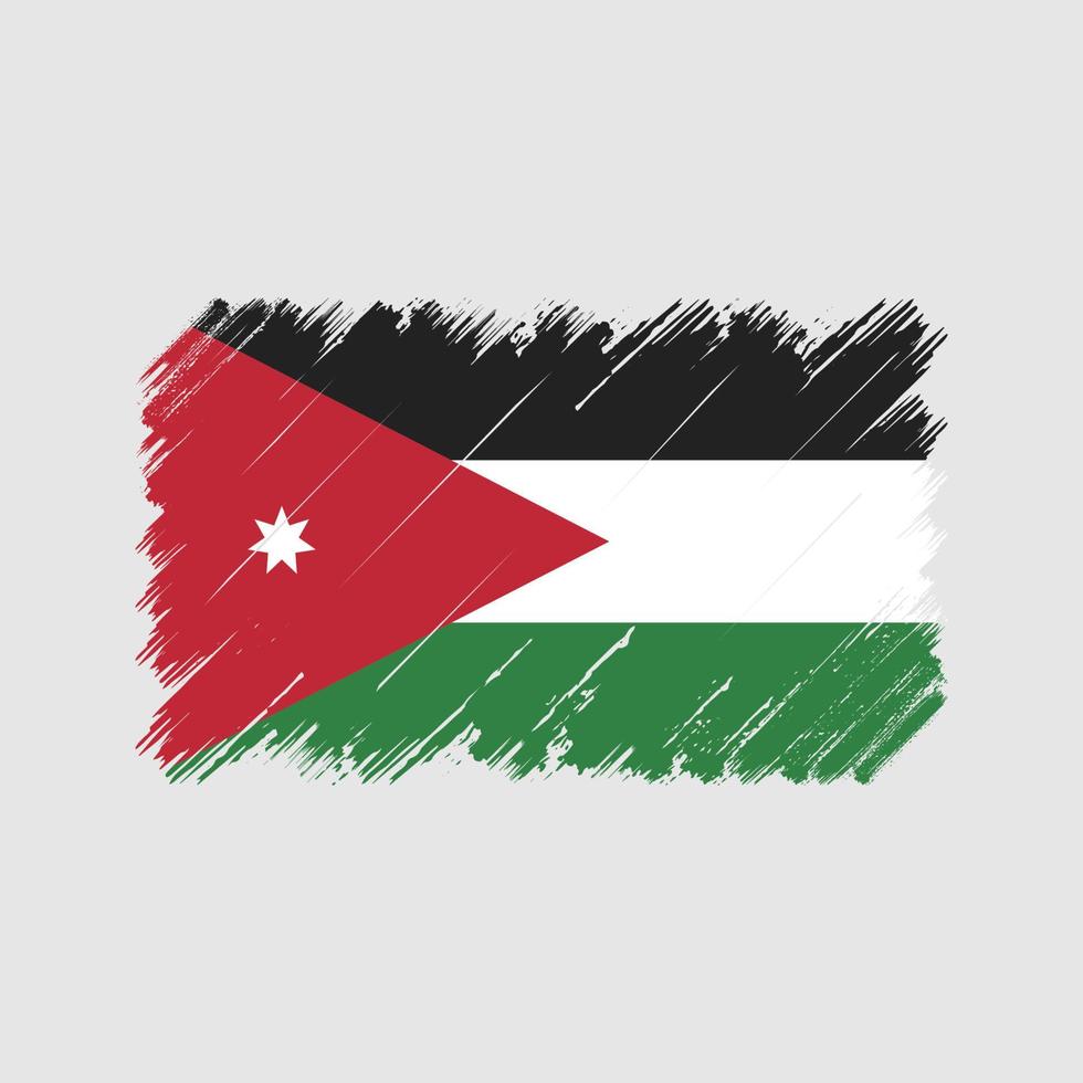 Jordan Flag Brush Strokes. National Flag vector