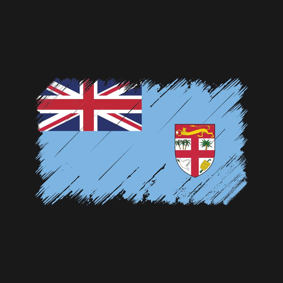 Fiji Flag Brush Strokes. National Flag vector