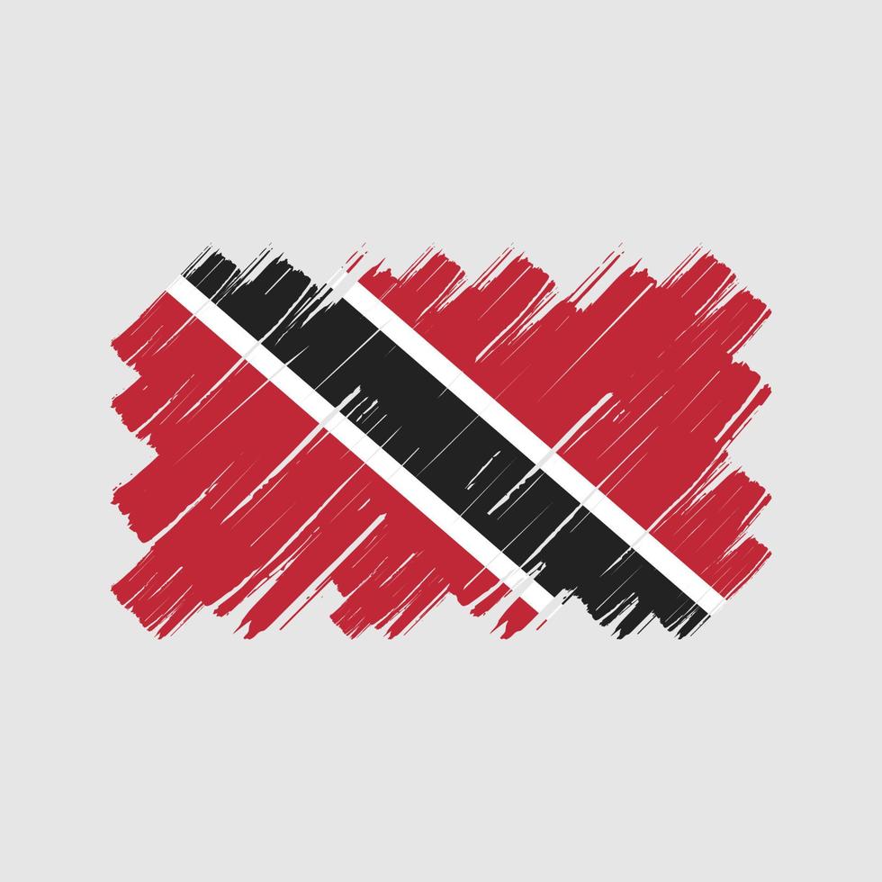 Trinidad and Tobago Flag Brush Strokes. National Flag vector