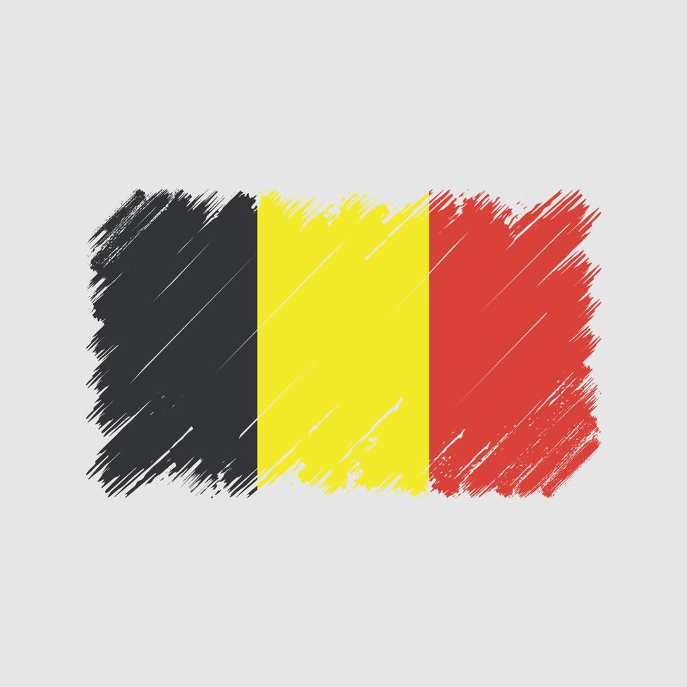 trazos de pincel de bandera de bélgica. bandera nacional vector