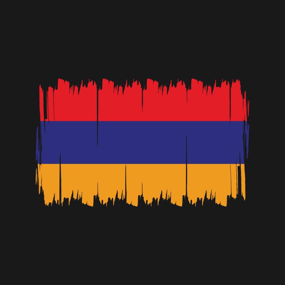 Armenia Flag Brush. National Flag vector