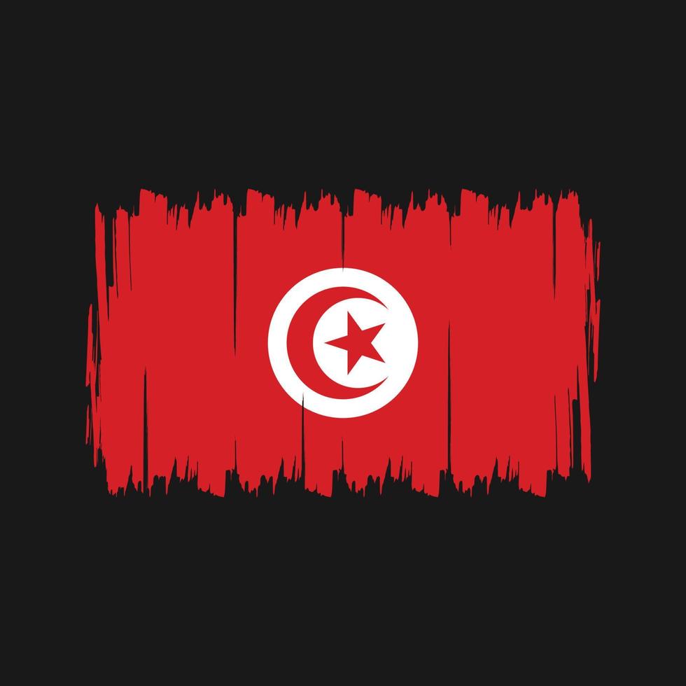 Tunisia Flag Brush. National Flag vector