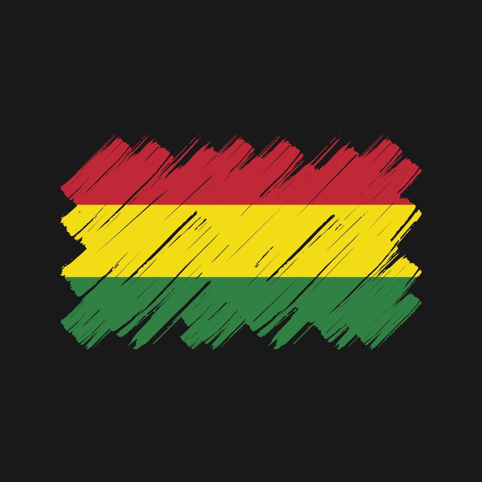 Bolivia Flag Brush Strokes. National Flag vector