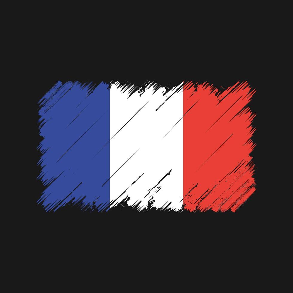 France Flag Brush Strokes. National Flag vector