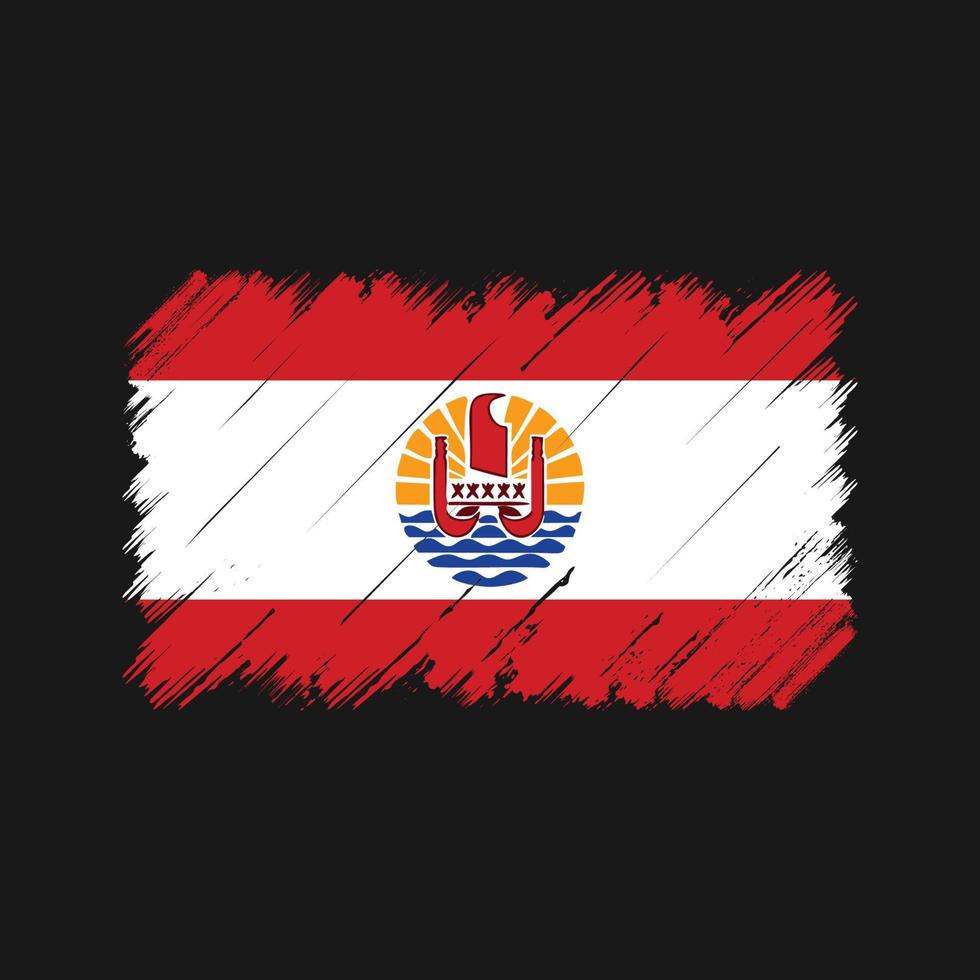 French Polynesia Flag Brush Strokes. National Flag vector