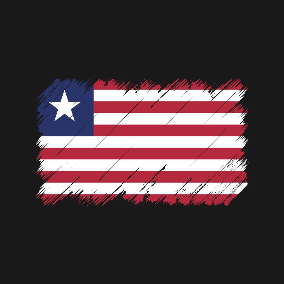 Liberia Flag Brush Strokes. National Flag vector