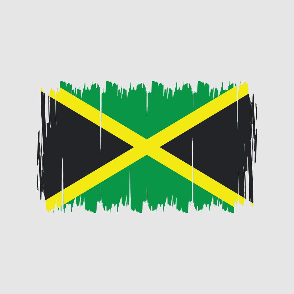 Jamaica Flag Brush. National Flag vector