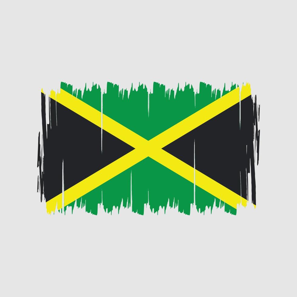 cepillo de bandera jamaica. bandera nacional vector