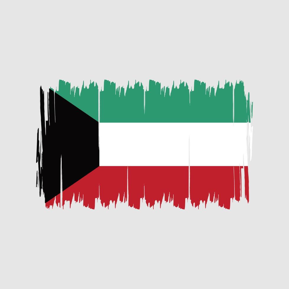 Kuwait Flag Brush. National Flag vector