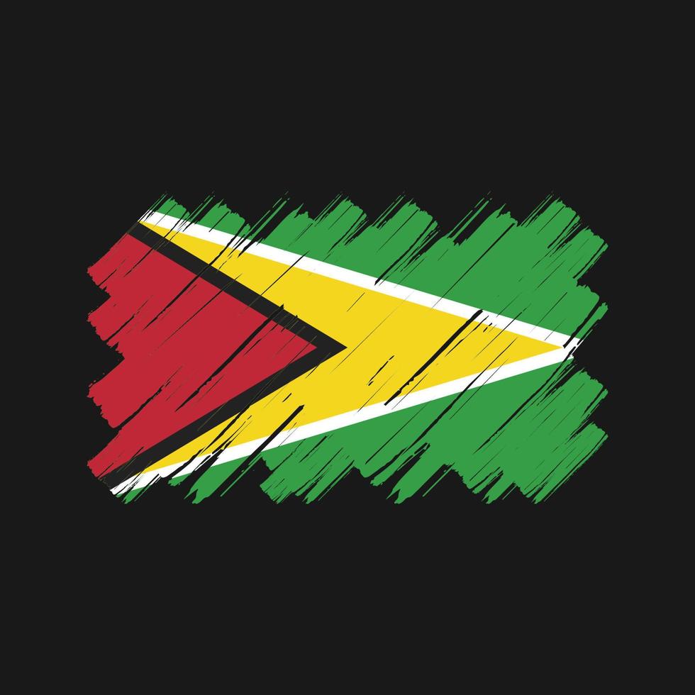 Guyana Flag Brush Strokes. National Flag vector