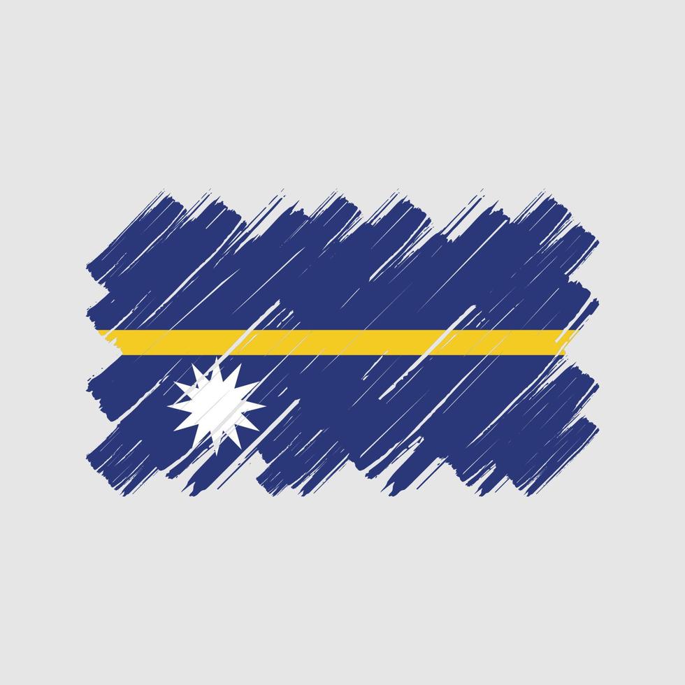 trazos de pincel de la bandera de nauru. bandera nacional vector
