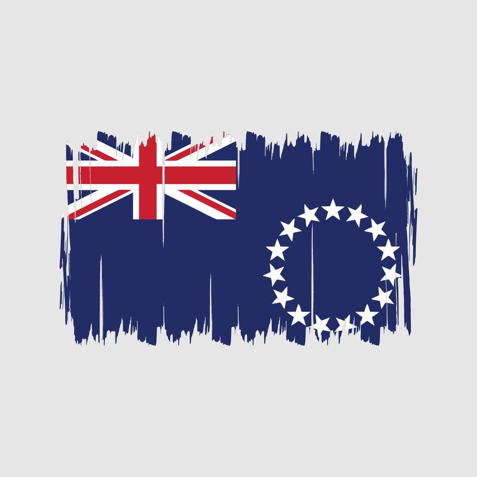 Cook Islands Flag Brush. National Flag vector