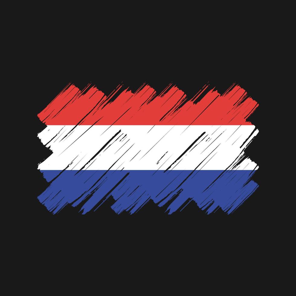 Netherlands Flag Brush Strokes. National Flag vector