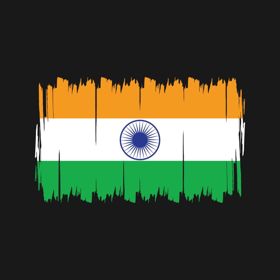 India Flag Brush. National Flag vector