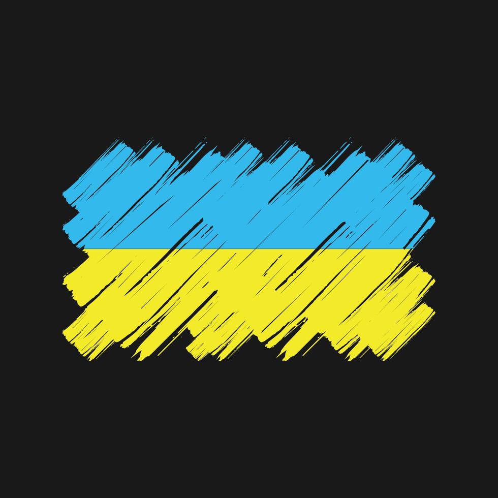 Ukraine Flag Brush Strokes. National Flag vector