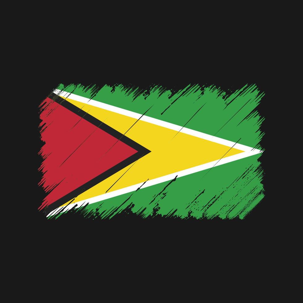 Guyana Flag Brush Strokes. National Flag vector