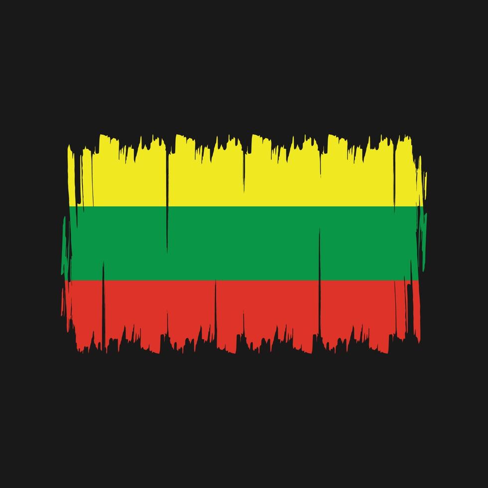 Lithuania Flag Brush. National Flag vector