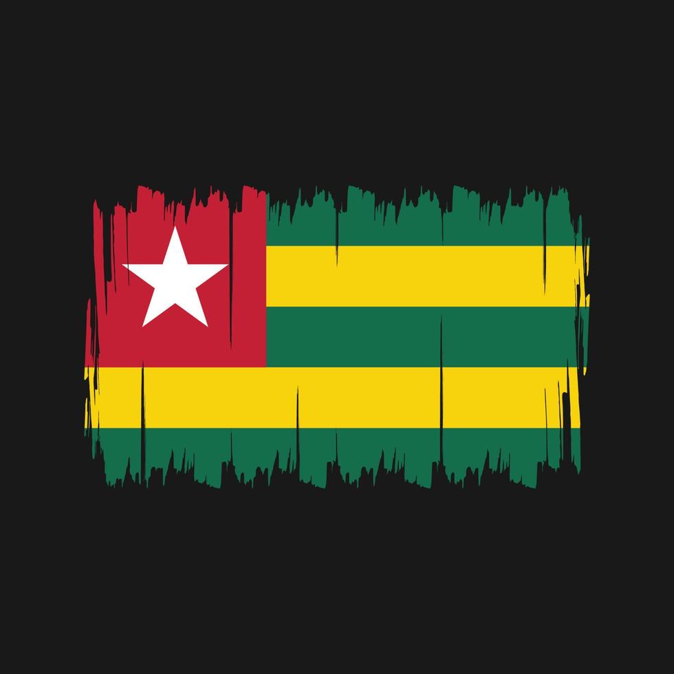 Togo Flag Brush. National Flag vector