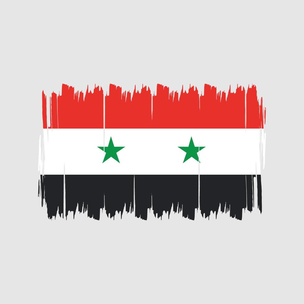 Syria Flag Brush. National Flag vector