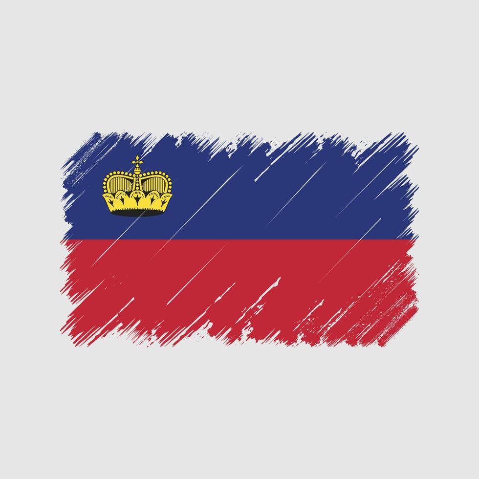 trazos de pincel de bandera de liechtenstein. bandera nacional vector