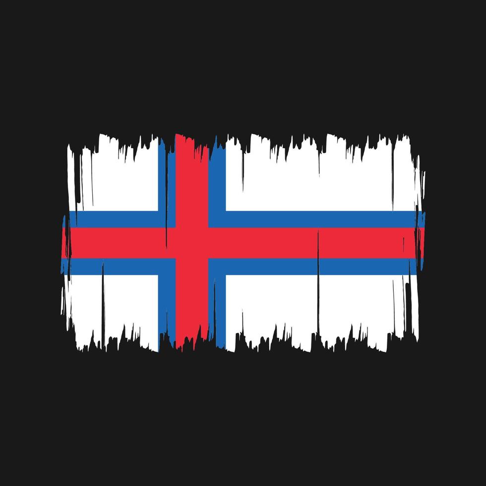 Faroe Islands Flag Brush. National Flag vector