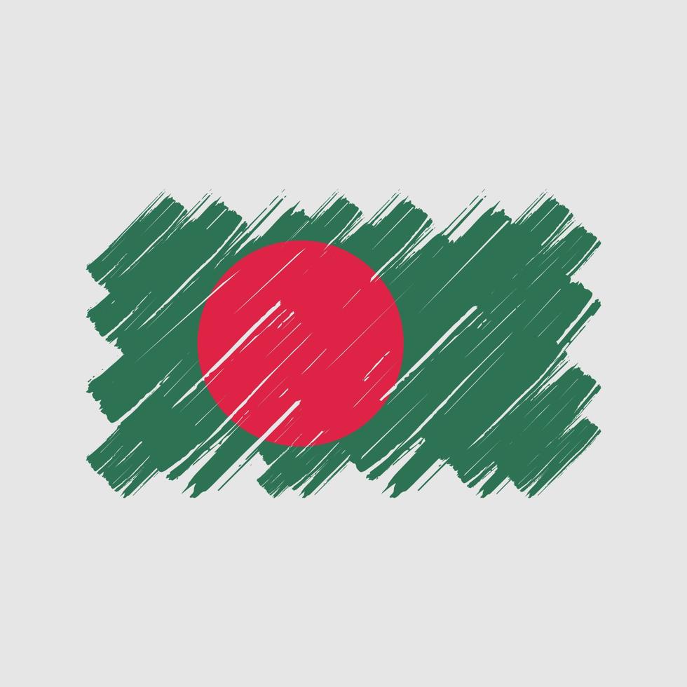 Bangladesh Flag Brush Strokes. National Flag vector