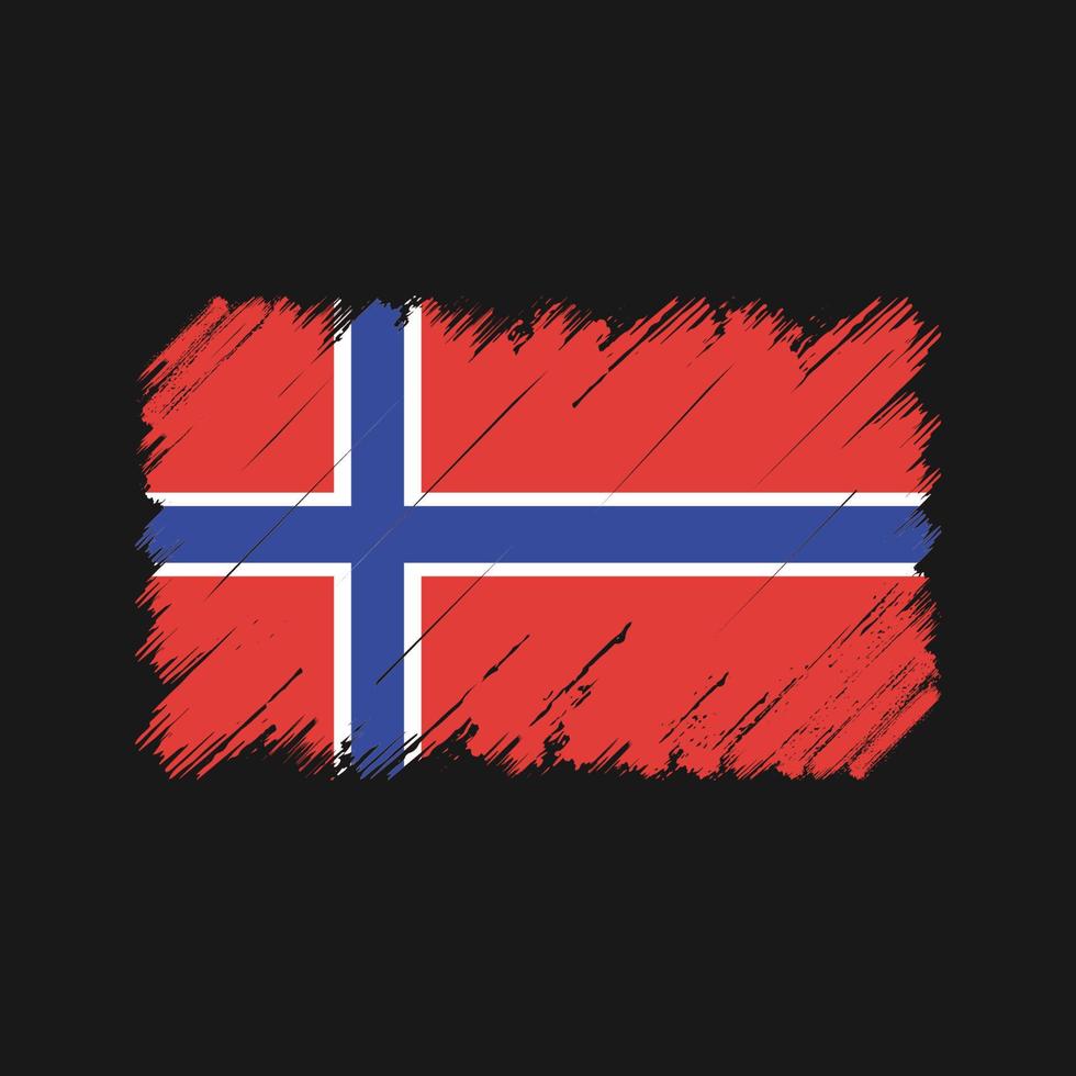 Norway Flag Brush Strokes. National Flag vector