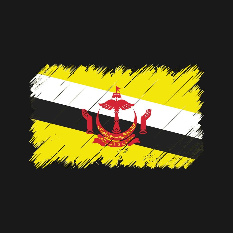 Brunei Flag Brush Strokes. National Flag vector