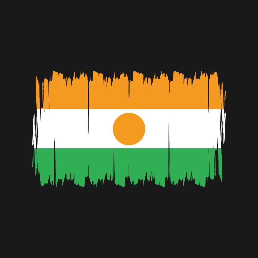 Niger Flag Brush. National Flag vector