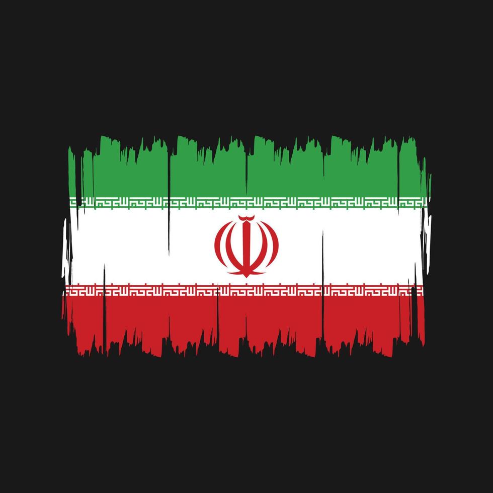 Iran Flag Brush. National Flag vector