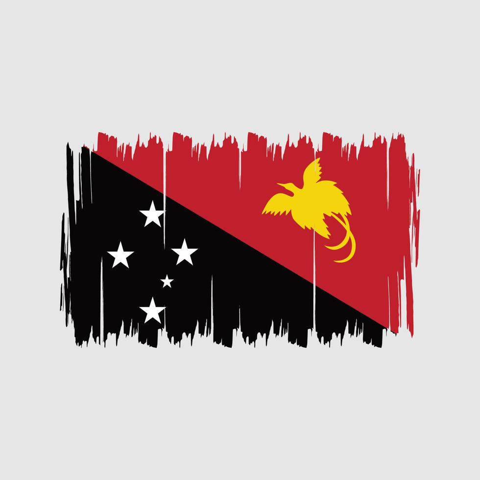 Papua New Guinea Flag Brush. National Flag vector