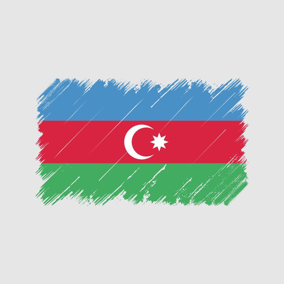 Azerbaijan Flag Brush Strokes. National Flag vector