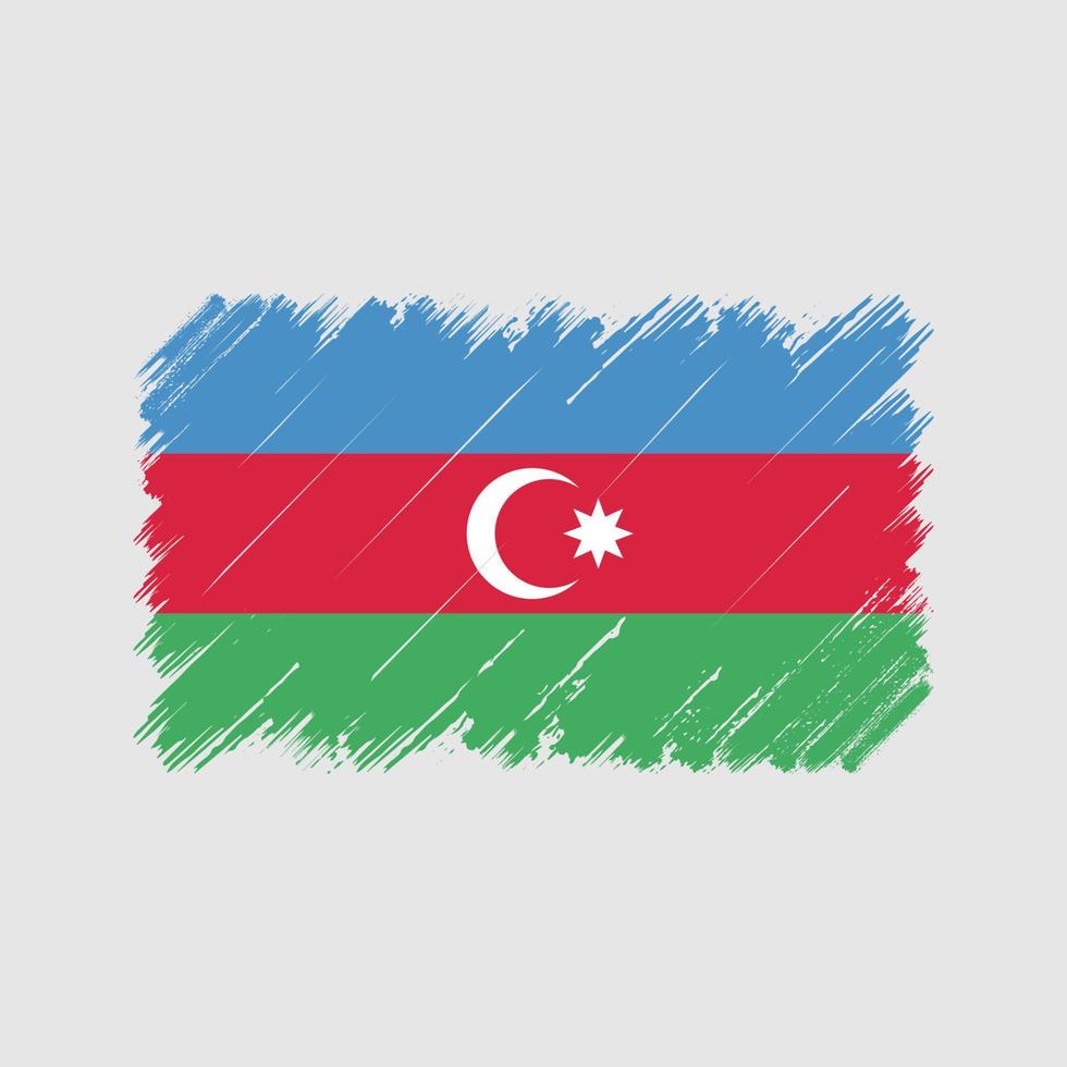 trazos de pincel de bandera de azerbaiyán. bandera nacional vector