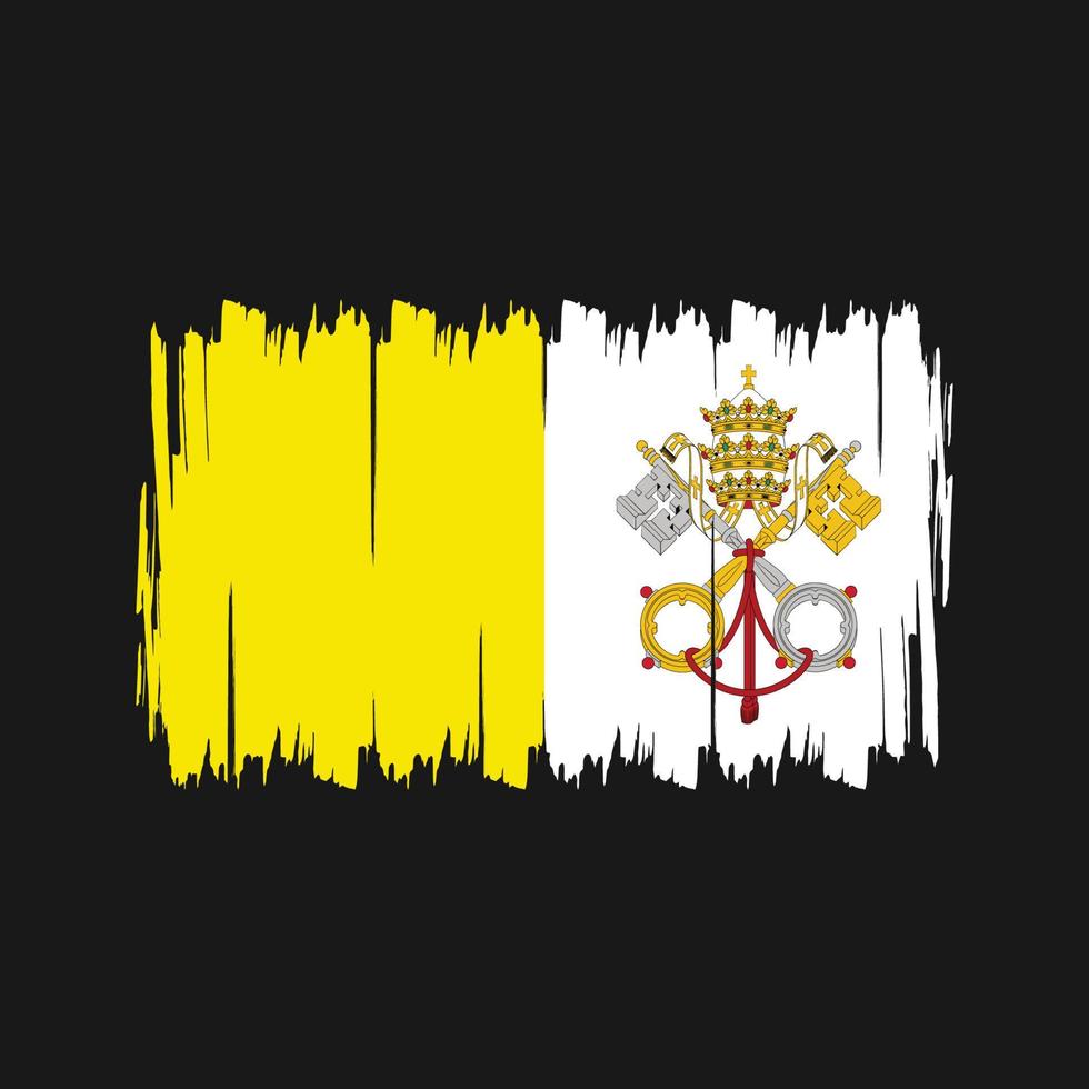 Vatican Flag Brush. National Flag vector