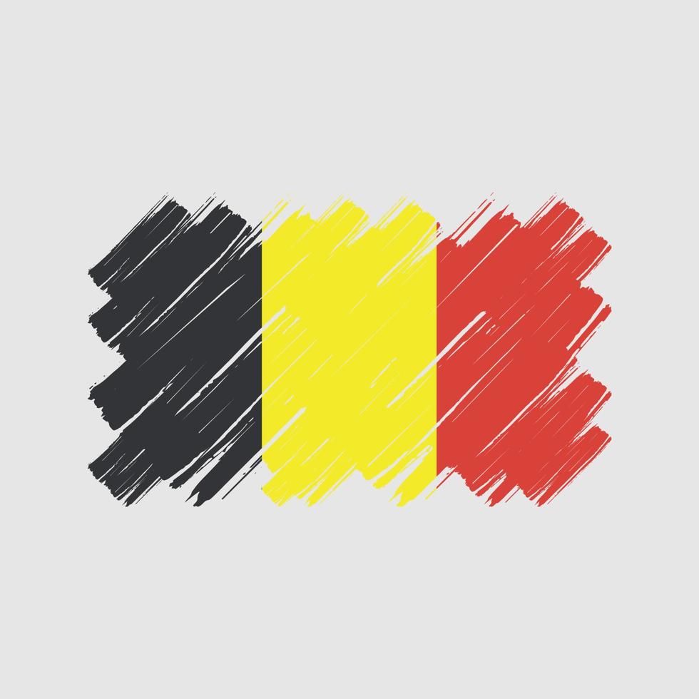 Belgium Flag Brush. National Flag vector