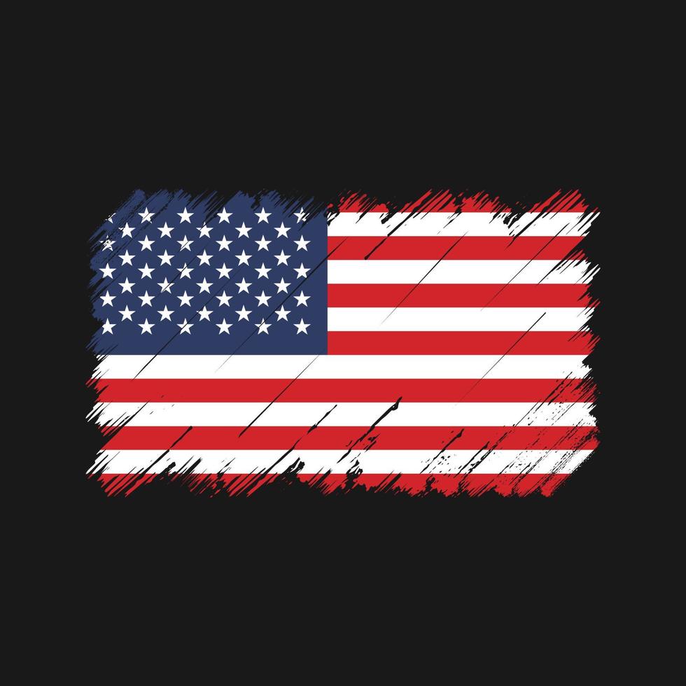 American Flag Brush Strokes. National Flag vector