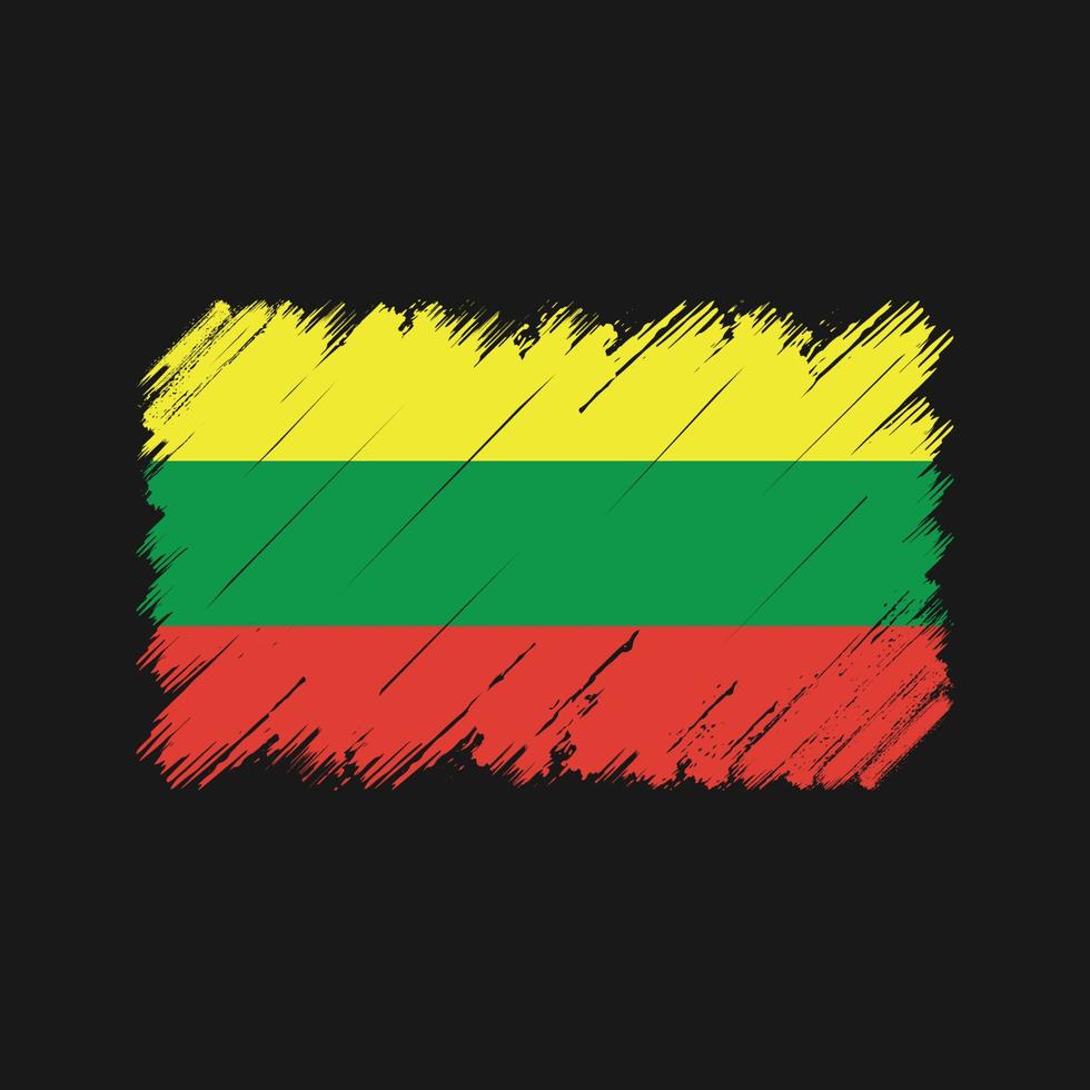 Lithuania Flag Brush Strokes. National Flag vector