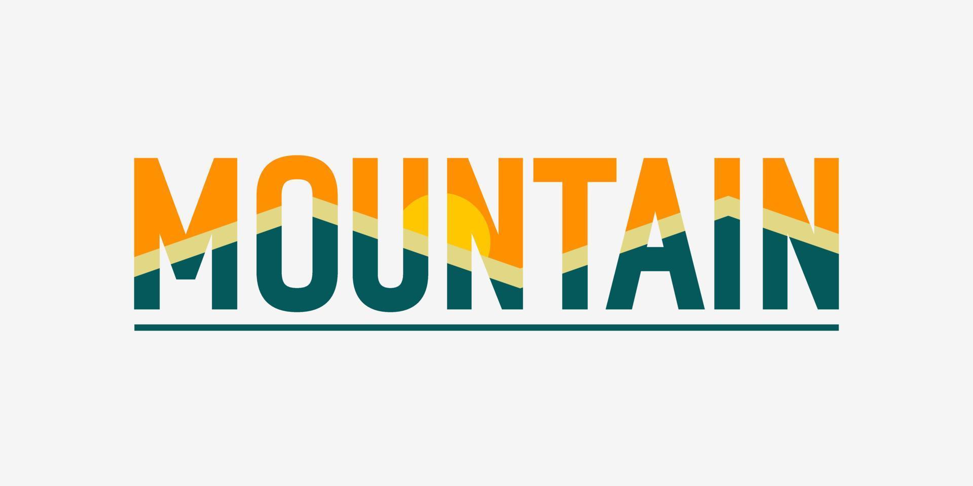 Simple Mountain Letter Vector Design in white background